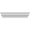 Ekena Millwork 147" Bottom Width x 149 1/2" Top Width x 3 7/8"H x 1/4"P Stockport Crosshead CRH04X147ST - alternate 1